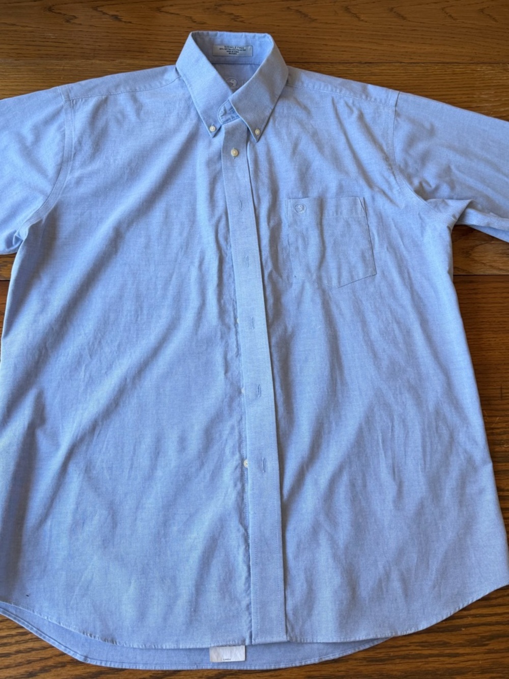 Duck Head Light Blue Short-Sleeve Button-Down Shirt